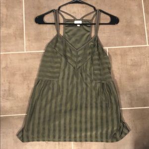 Olive Green Racerback Pixley Tank